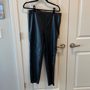High waisted leather legging